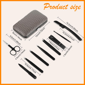 Yougai eyebrow tweezers and nail clippers set displayed on a flat surface
