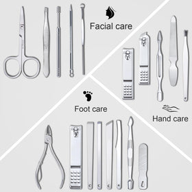 Yougai manicure tools including cuticle scissors and tweezers
