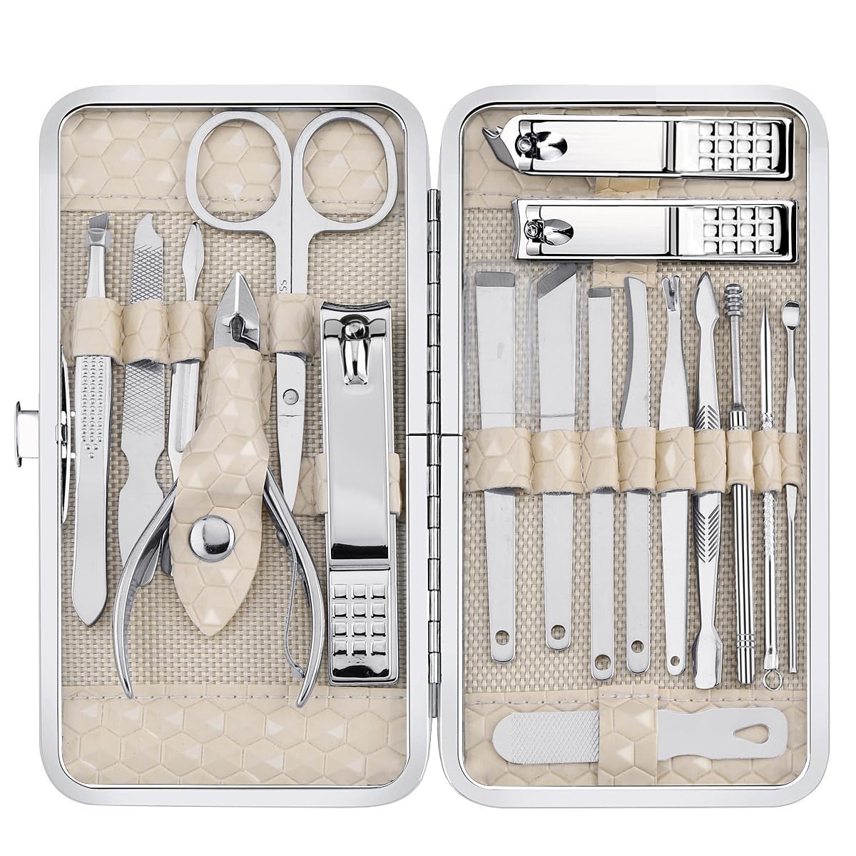 Yougai Nail Clippers Set 18-piece stainless steel tools in luxury case