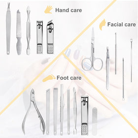 Yougai Nail Clippers Set close-up of stainless steel nail clippers