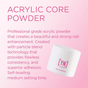 Young Nails Acrylic Core Powder 45g clear pink back view