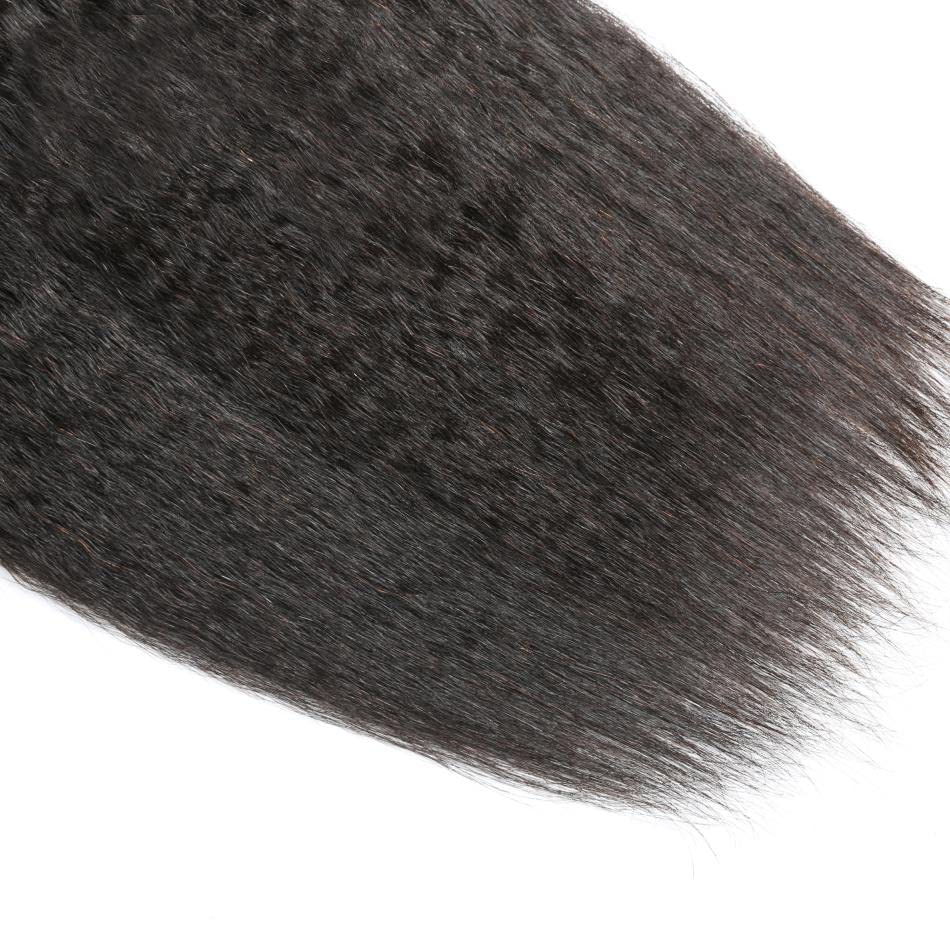 YOUNGHANN hair bundles displayed on a model