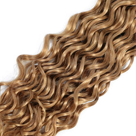 YOUNGHANN Honey Blonde Water Wave Hair Bundles 30 inch length