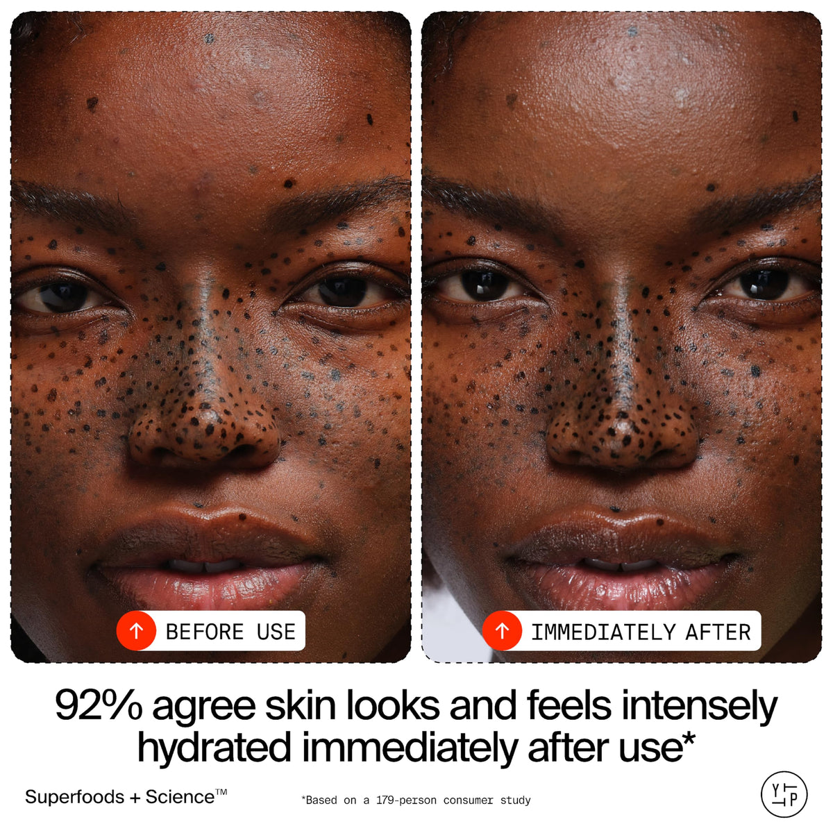 Youth To The People Superberry Dream Mask applied on skin