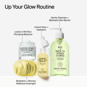 Youth To The People Superberry Hydrate + Glow Facial Oil with other skincare products