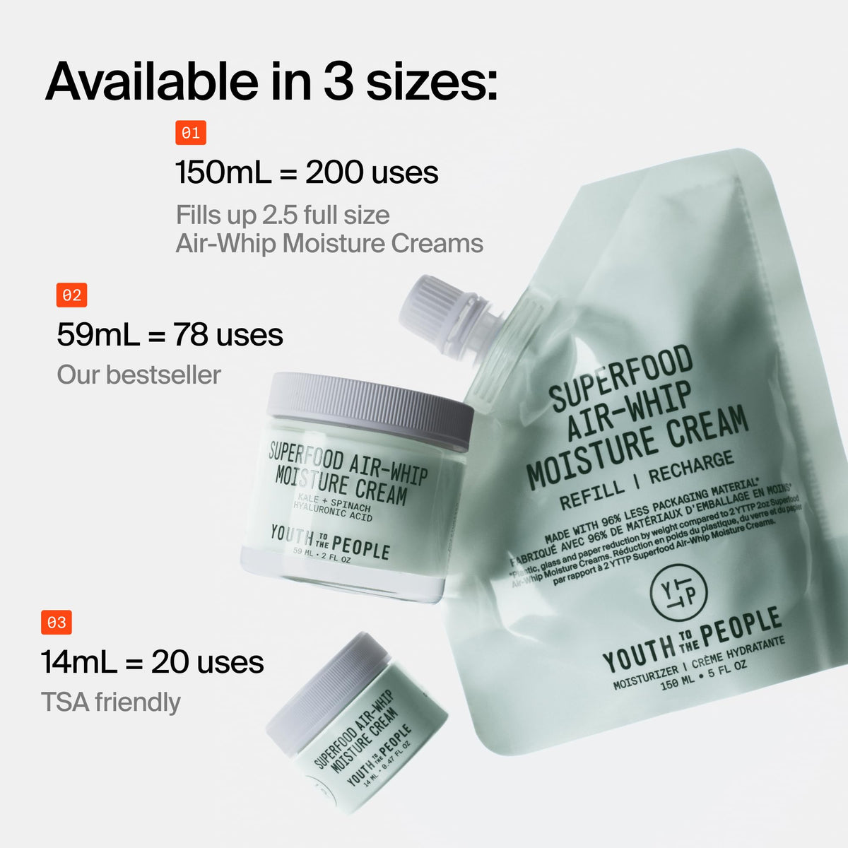 Youth To The People Superfood Air-Whip Moisturizer with other skincare products