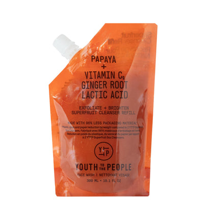 Youth To The People Superfruit Exfoliating Cleanser refill bottle front view