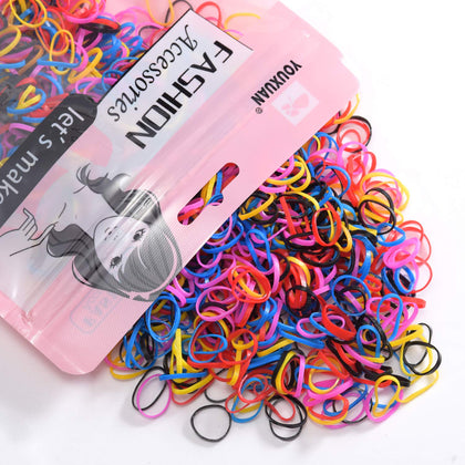 YOUXUAN Kids Elastics Hair Bands pack with assorted colours