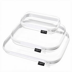 YQBRAO Clear Hard Shell Organizer Cases Large, Medium, and Small