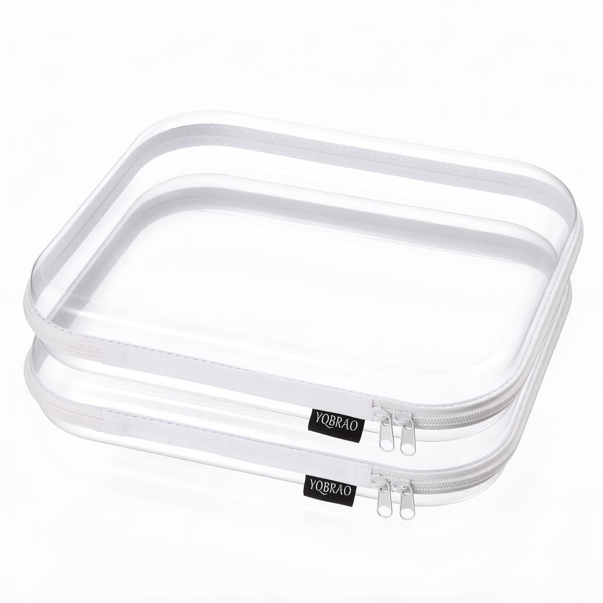 YQBRAO Clear Hard Shell Storage Organiser Set front view