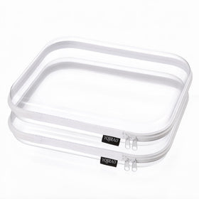 YQBRAO Clear Hard Shell Storage Organiser Set front view