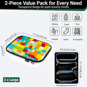 YQBRAO Clear Hard Shell Storage Organizer in luggage
