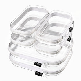 YQBRAO Clear Hard Shell Zipper Case front view