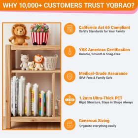 YQBRAO Clear Hard Shell Zipper Cases stacked