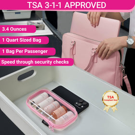 YQBRAO Clear Hard Shell Zipper Cases with zipper detail