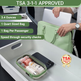 YQBRAO zipper cases in a travel setting