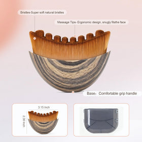 Yqzjjjust Lymphatic Contour Face Brush on a skincare setup with natural light