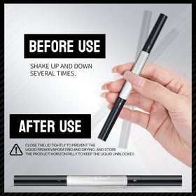 Yulinlon Dual-Tip Liquid Brow Pen Dark Brown application on brows