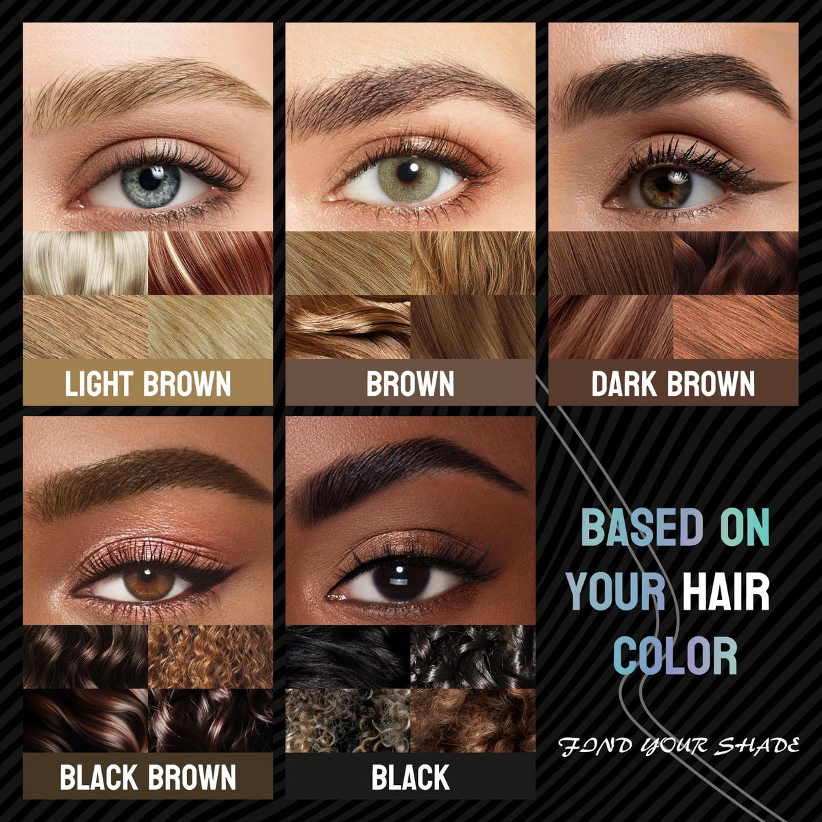 Yulinlon Dual-Tip Liquid Brow Pen Dark Brown micro-fork tip close-up