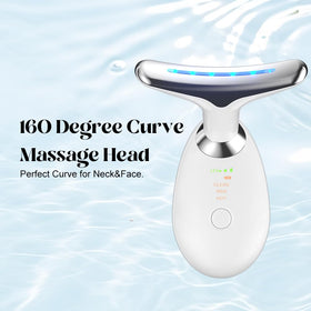 YUNRUO Neck Face Massager Tool lifestyle scene on vanity