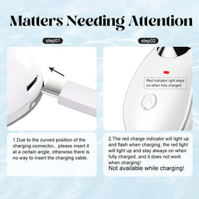 YUNRUO Neck Face Massager Tool side view showing ergonomic design