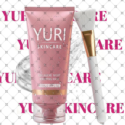 Yuri Skincare Collagen Mask front view with packaging
