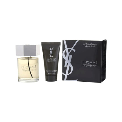 Yves Saint Laurent LHomme Gift Set 3.3oz EDT Spray and 1.6oz Shower Gel front view