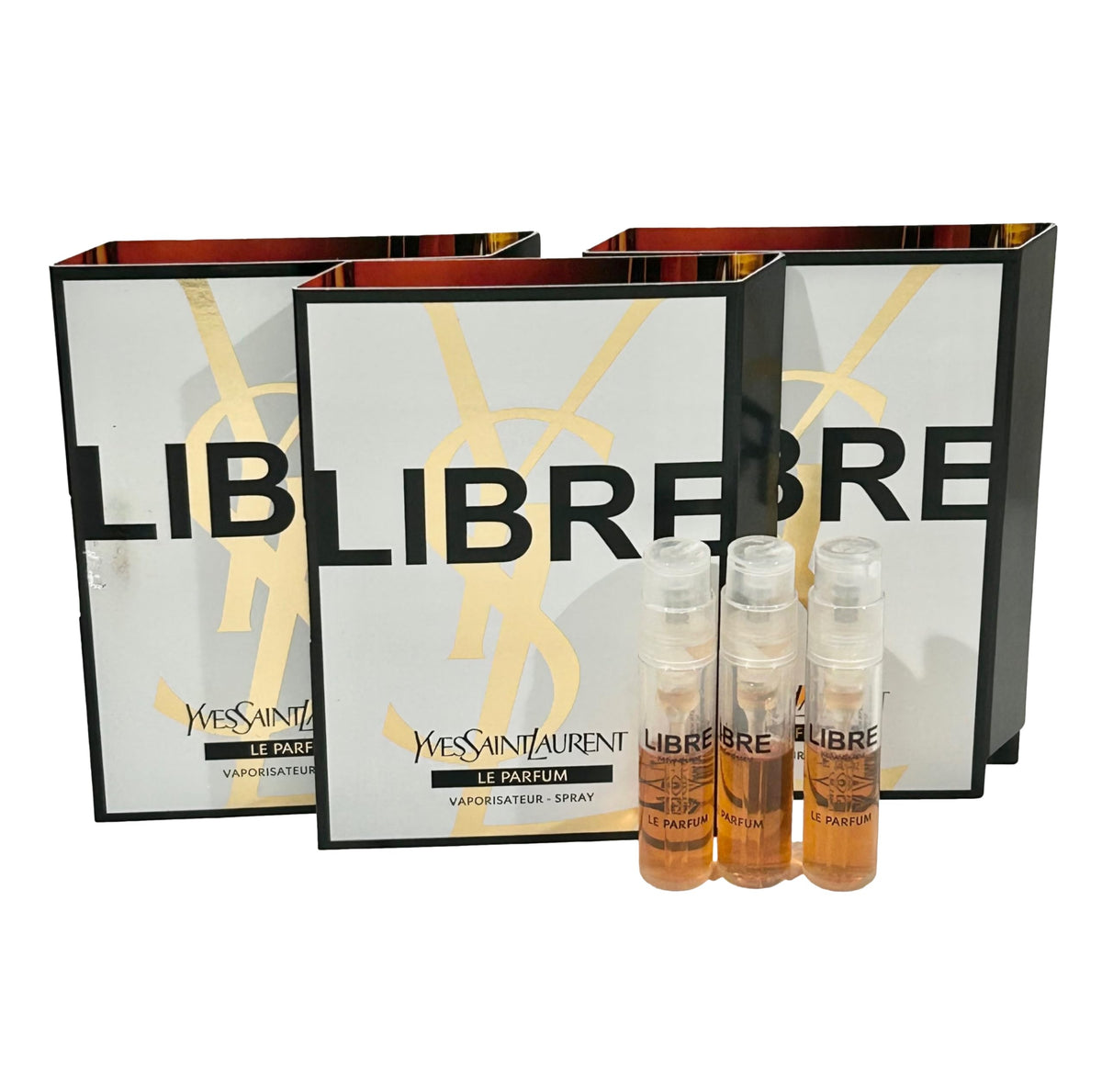 Yves Saint Laurent LIBRE LE PARFUM sample vials front view