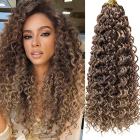 YXCHERISHAIR Curly Crochet Hair 18inch GoGo Curl pack front view