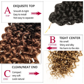 YXCHERISHAIR Curly Crochet Hair 18inch GoGo Curl styled on mannequin