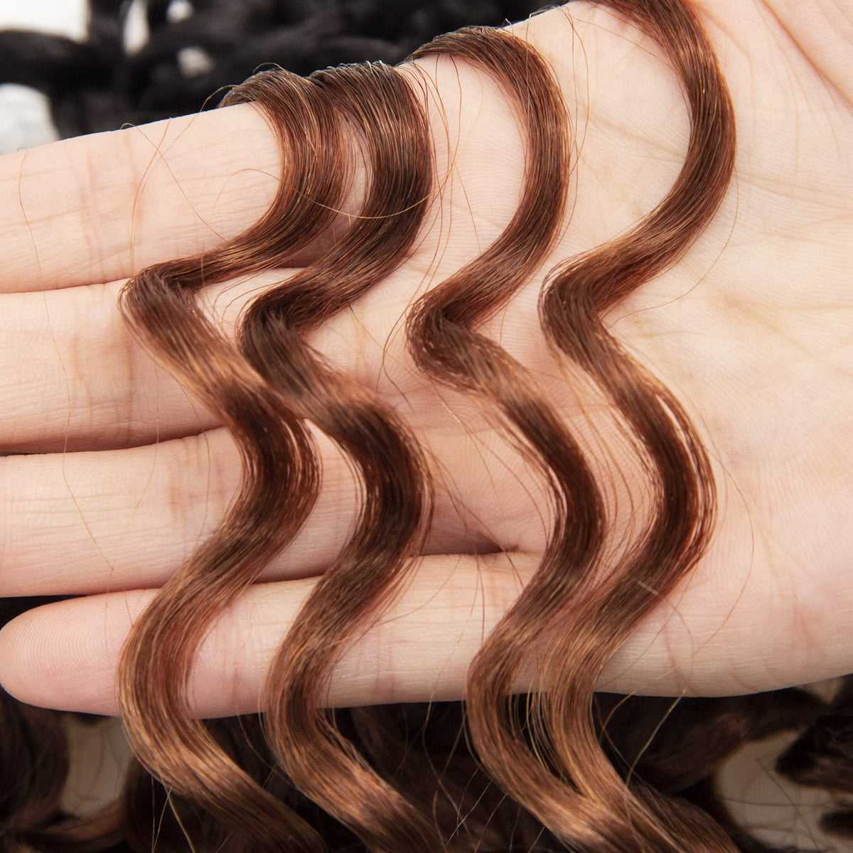 YXCHERISHAIR Curly Crochet Hair 18inch GoGo Curl texture detail
