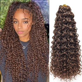 YXCHERISHAIR Curly Crochet Hair 18inch T4/30 front view