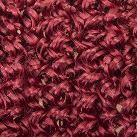 YXCHERISHAIR Curly Crochet Hair 8 Packs Red 18inch back view