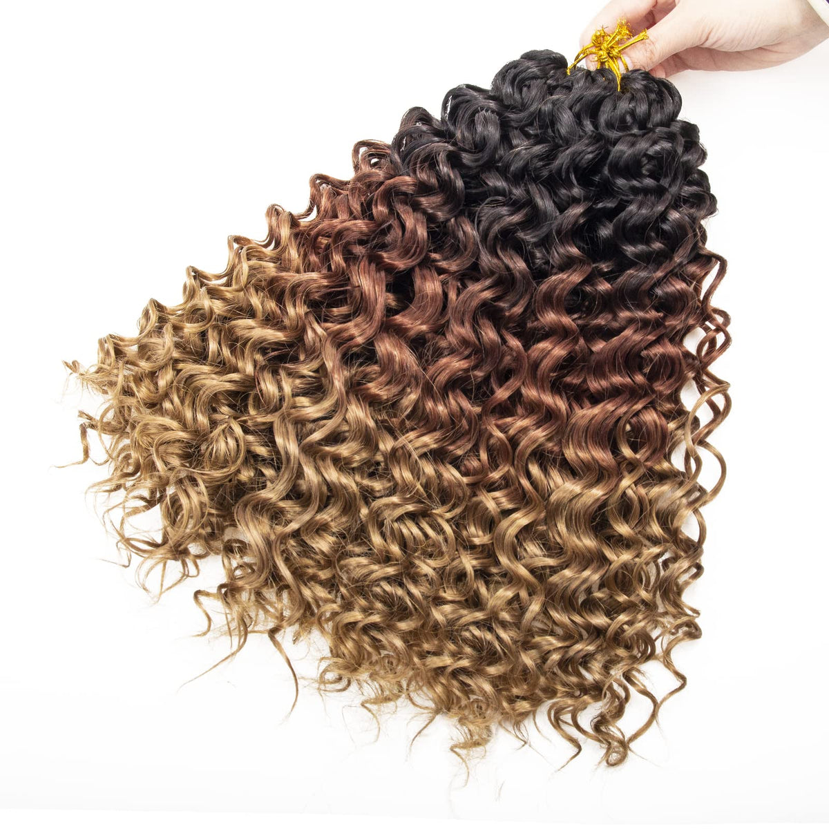 YXCHERISHAIR Curly Crochet Hair GoGo Curl 14inch back view