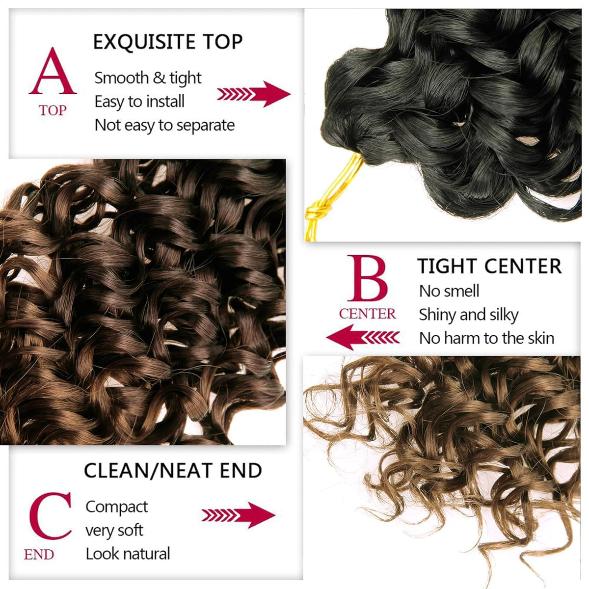 YXCHERISHAIR Curly Crochet Hair GoGo Curl 18 Inch on model