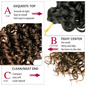 YXCHERISHAIR Curly Crochet Hair GoGo Curl 18 Inch on model