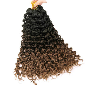YXCHERISHAIR Curly Crochet Hair GoGo Curl 18 Inch styled look