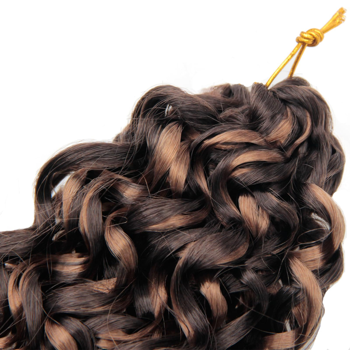 YXCHERISHAIR Curly Crochet Hair GoGo Curl 18 Inch styled on a model