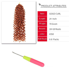 YXCHERISHAIR Curly Crochet Hair GoGo Curl 24 Inch colour options