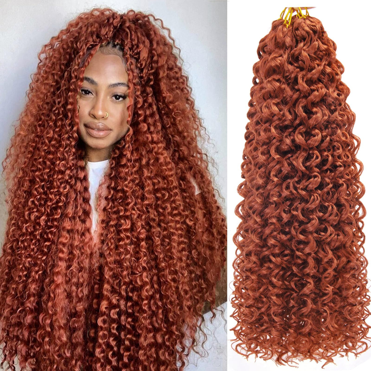 YXCHERISHAIR Curly Crochet Hair GoGo Curl 24 Inch front view