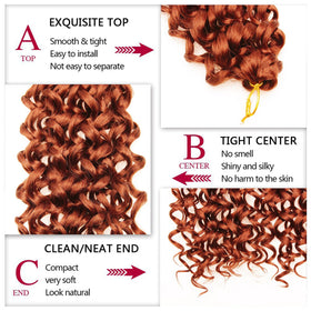 YXCHERISHAIR Curly Crochet Hair GoGo Curl 24 Inch texture close-up