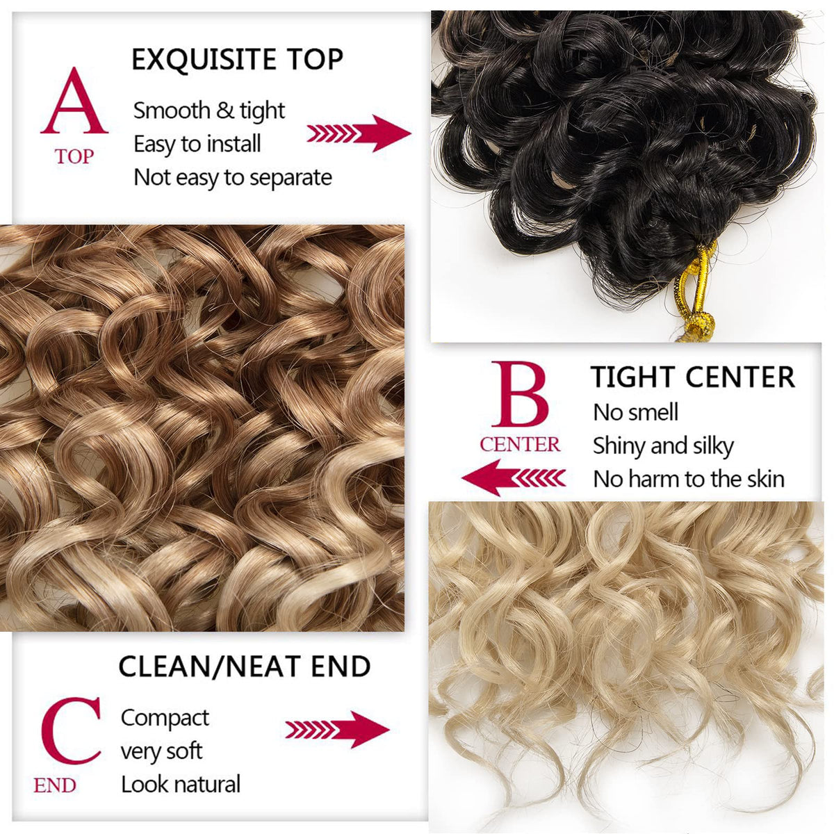 YXCHERISHAIR Curly Crochet Hair GoGo Curl styled on model