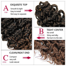 YXCHERISHAIR Curly Crochet Hair in 1B/30 colour