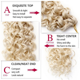 YXCHERISHAIR Curly Crochet Hair styled on a mannequin