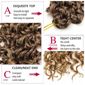 YXCHERISHAIR Curly Crochet Hair styled on model