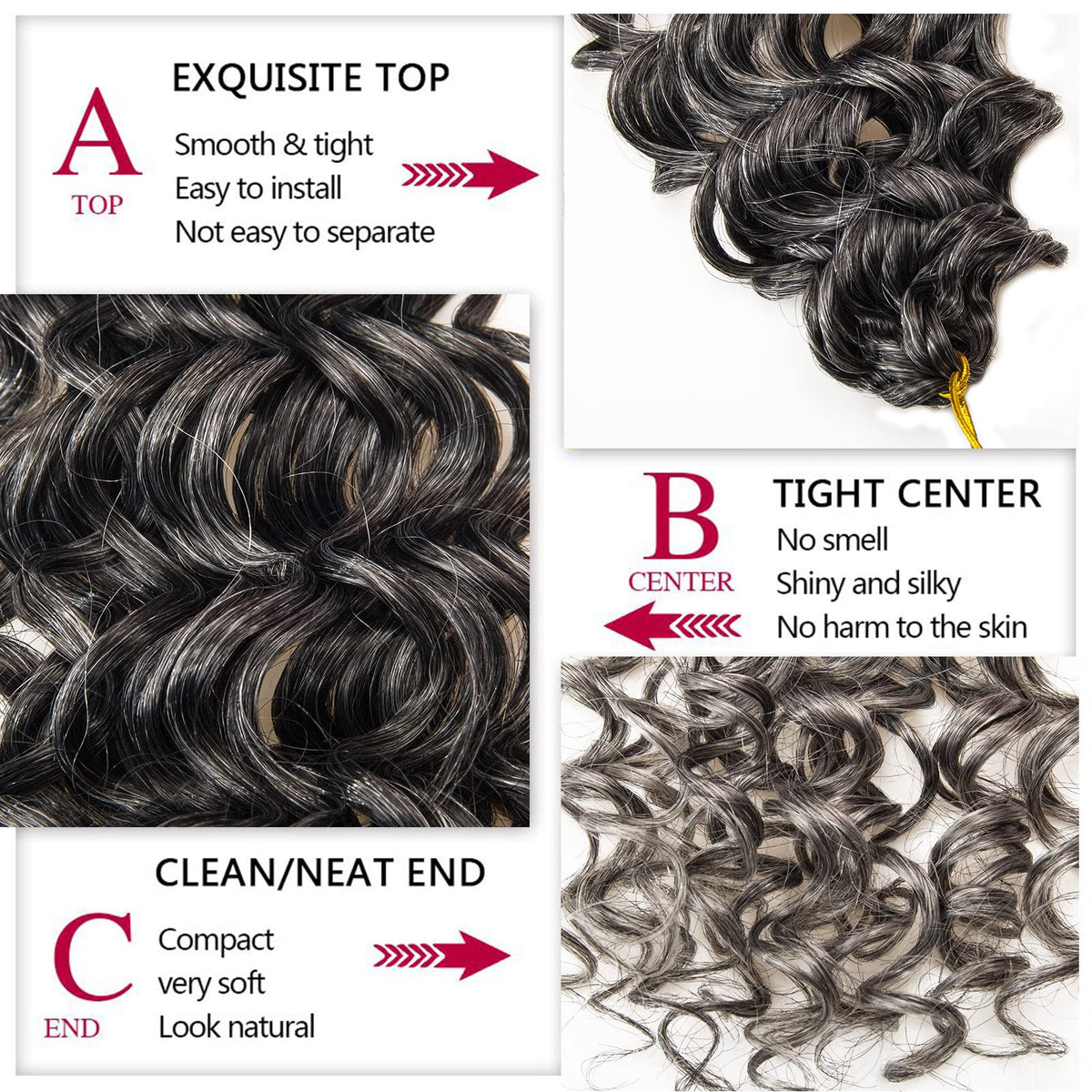 YXCHERISHAIR Curly Crochet Hair styling example