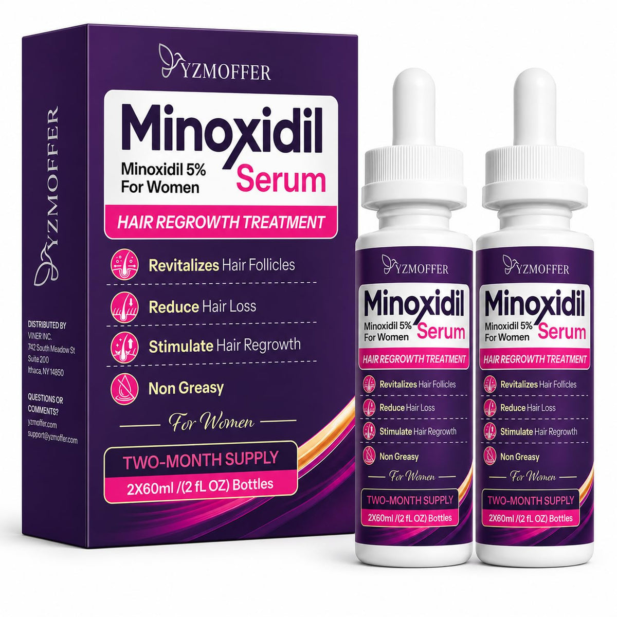 Yzmoffer Minoxidil 5% Hair Regrowth for Women front view