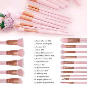 Z'OREYA makeup brushes showing soft synthetic bristles