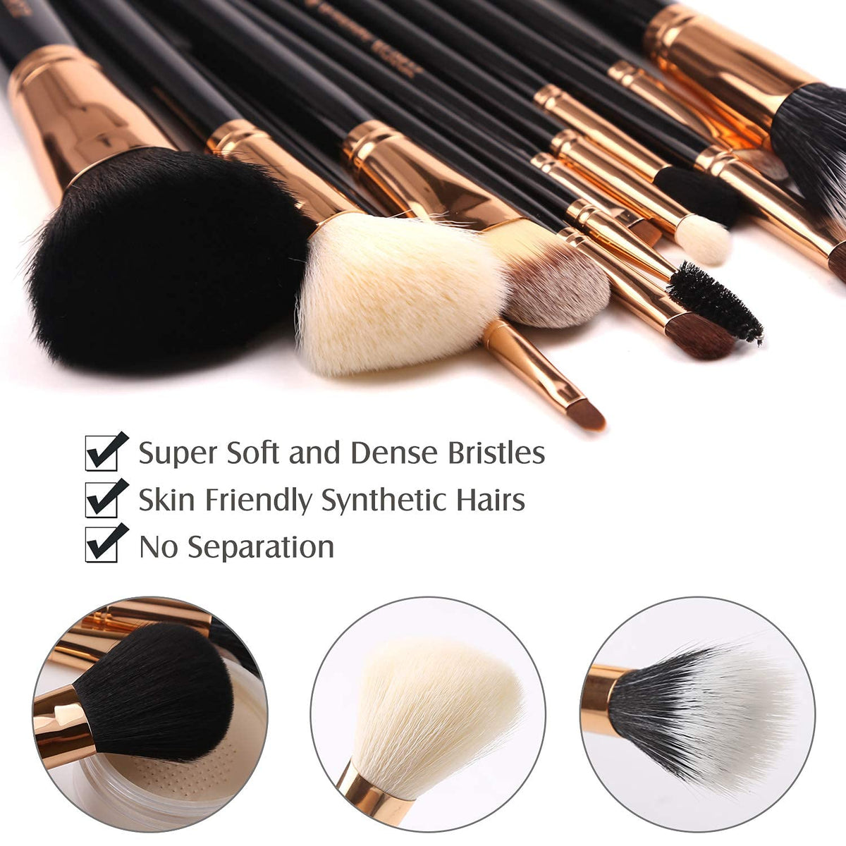 Z'OREYA precise makeup brushes displayed