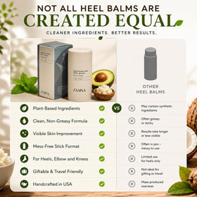 ZAAINA Heel Balm Stick packaging side view